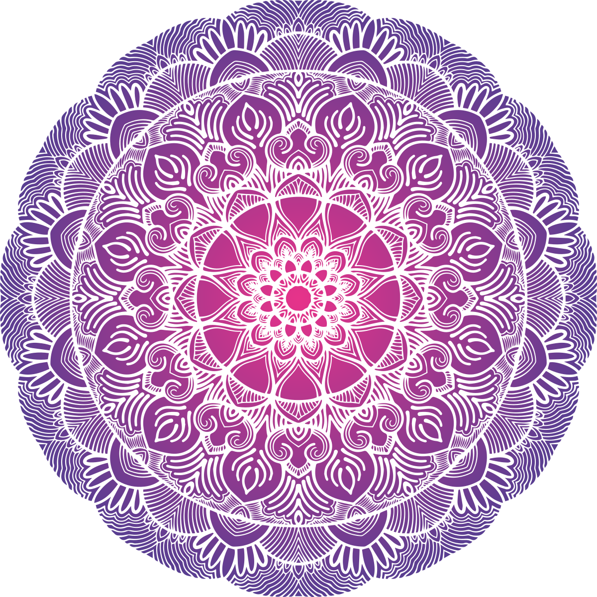 Vinilo kilimėlis miegamajam violetinė gyvenimo mandala - „Tenstickers“