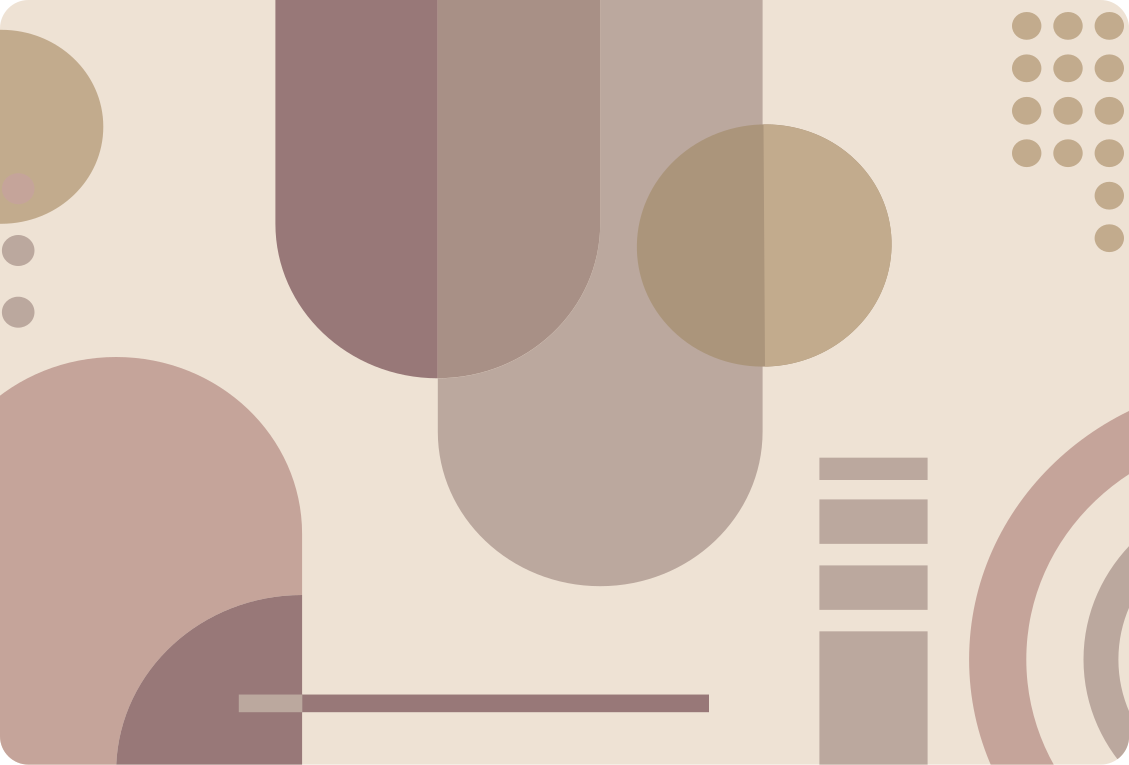 Vinilo kilimėlis miegamajam rudas geometrinis modernus menas - „Tenstickers“