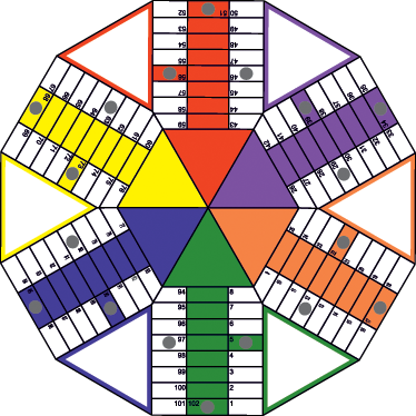 Žaidimų dizaino vinilo kilimėlis geometrinis parchis stalas - „Tenstickers“