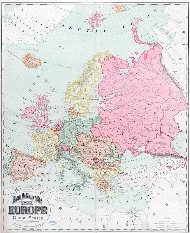 Pasaulio žemėlapis vinilo kilimėlis europa 1900 - „Tenstickers“