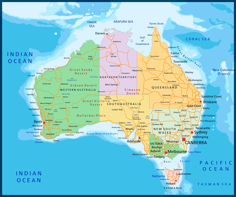 Pasaulio žemėlapis vinilo kilimėlis australijos politika - „Tenstickers“
