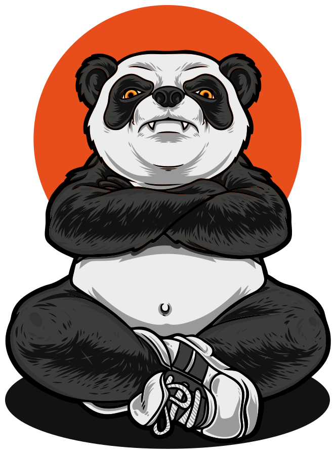 Vaikų vinilinė kilimėlė panda maištininkas - „Tenstickers“