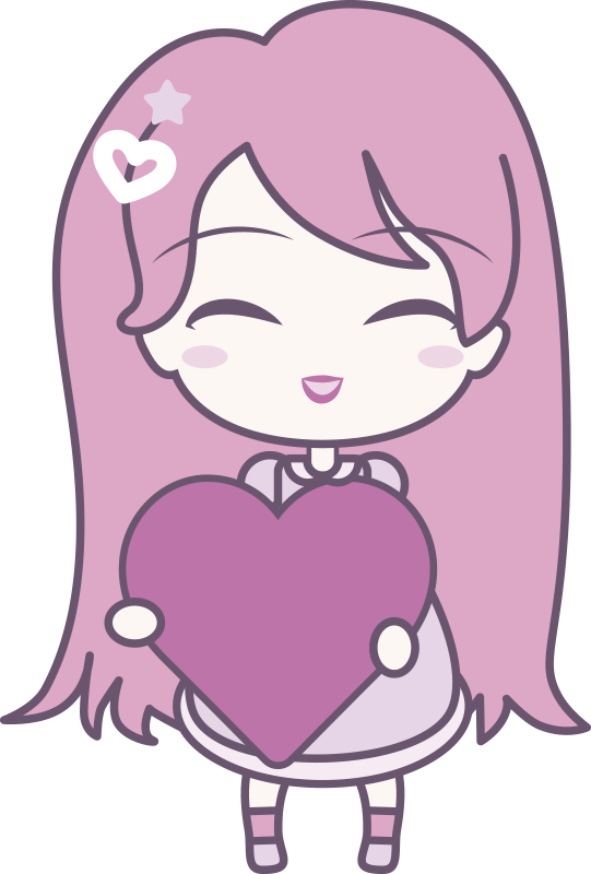 Vaikų vinilinė kilimėlė su anime mergina meilei - „Tenstickers“