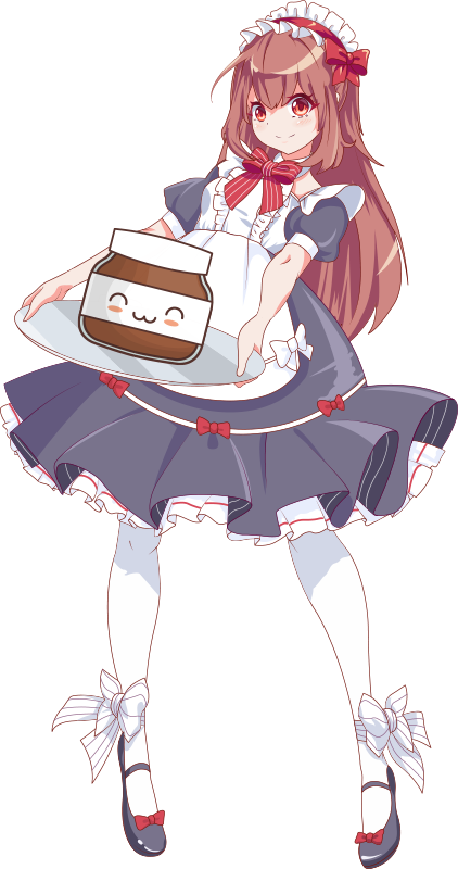 Vaikų vinilinė kilimėlė su anime mergaite ir nutella - „Tenstickers“