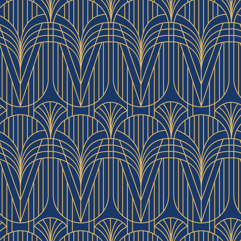 Kilimas virtuvei su art deco raštu ir auksinėmis detalėmis - „Tenstickers“
