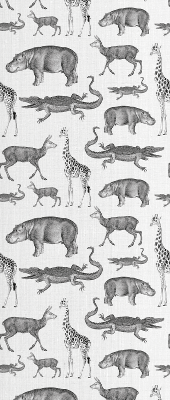 Vinilo kilimėlis miegamajam su safari gyvūnais ir medžiais - „Tenstickers“