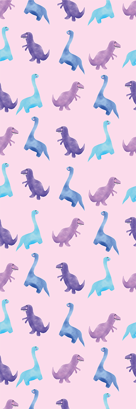 Vinilo kilimėlis miegamajam su rožiniais dinozaurais - „Tenstickers“