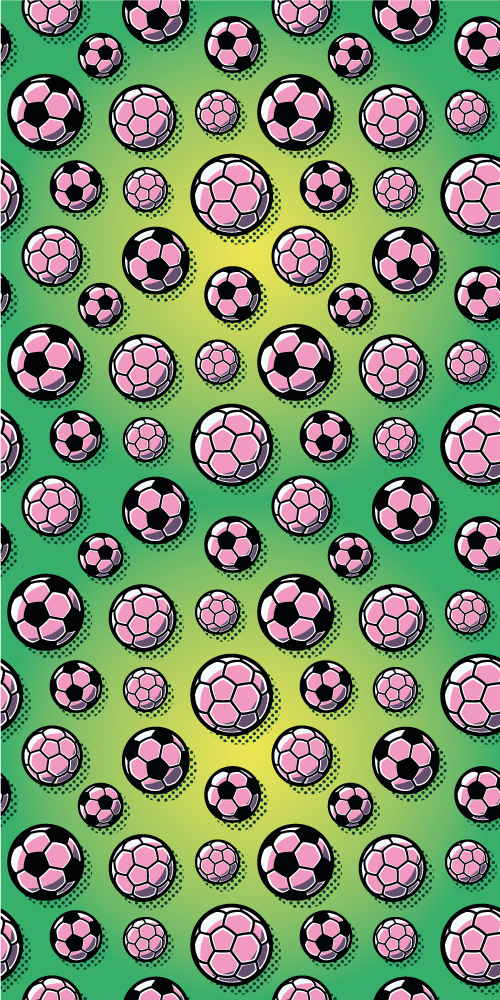 Vinilo kilimėlis miegamajam su gradientiniu futbolo laukiu - „Tenstickers“