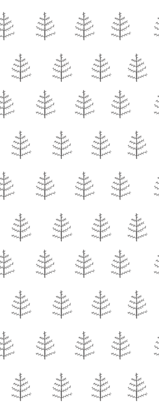 Skandinaviški kilimai pilkų minimalistinių medžių formų - „Tenstickers“