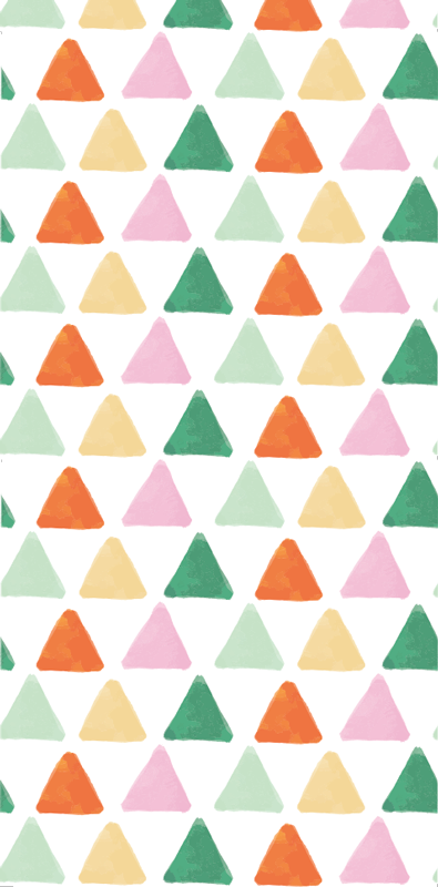 Skandinaviški kilimai pastelinių trikampių raštu - „Tenstickers“