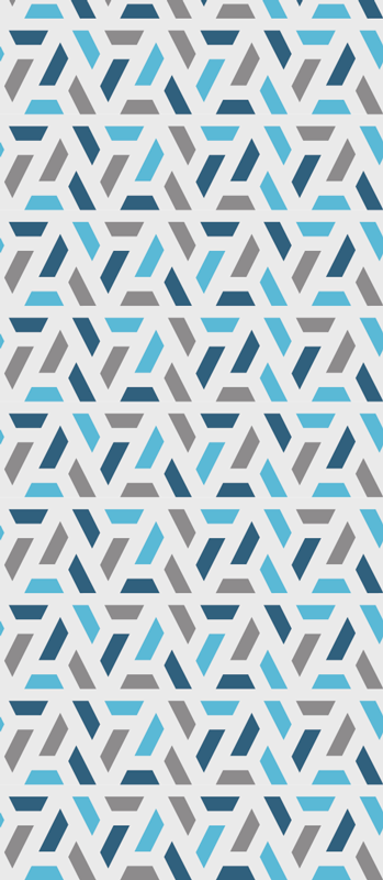 Skandinaviški kilimai su mėlynu ir žaliu geometriniu raštu - „Tenstickers“