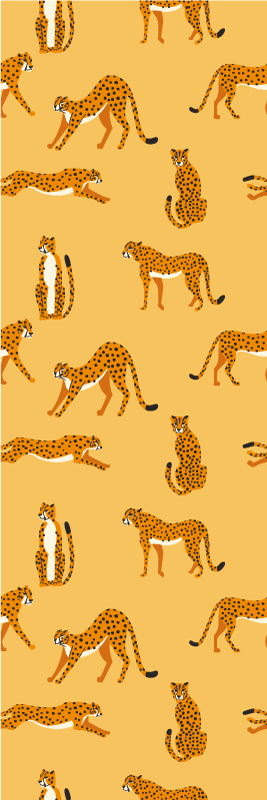 Gyvūnų vinilo kilimėlis geltoniems leopardams - „Tenstickers“