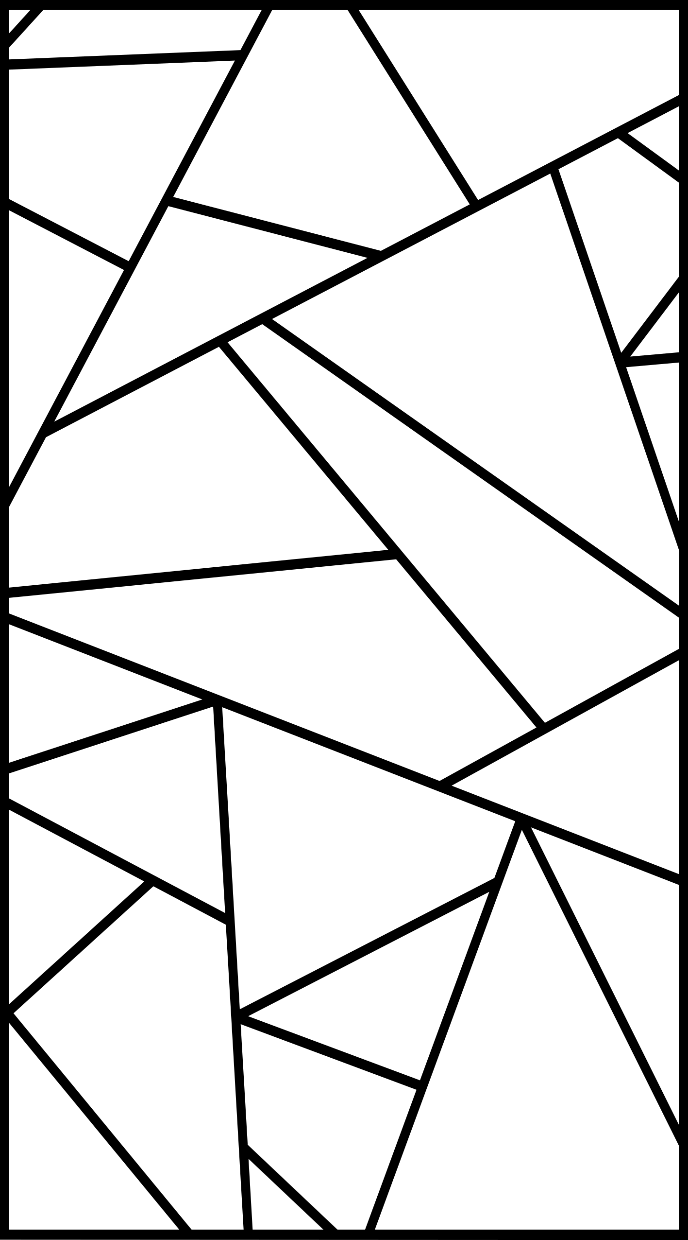 Modernus vinilinis kilimas juodomis geometrinėmis linijomis - „Tenstickers“