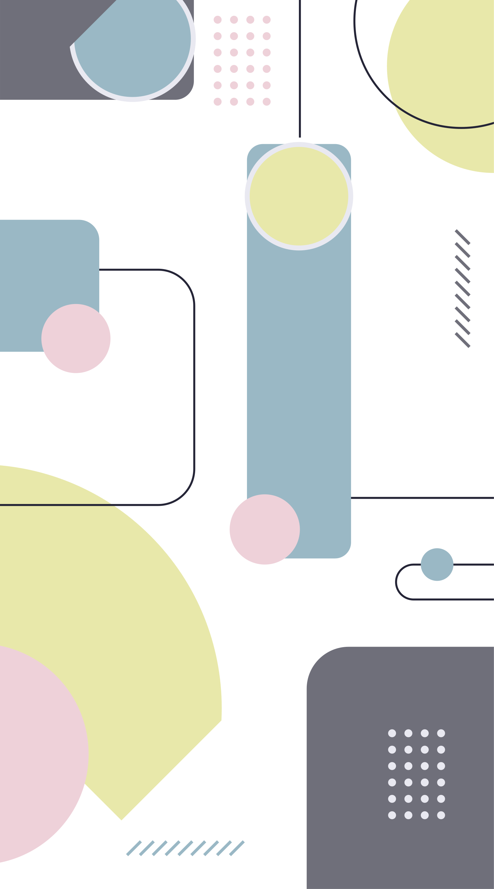 Modernus vinilinis kilimas pastelinių geometrinių formų - „Tenstickers“