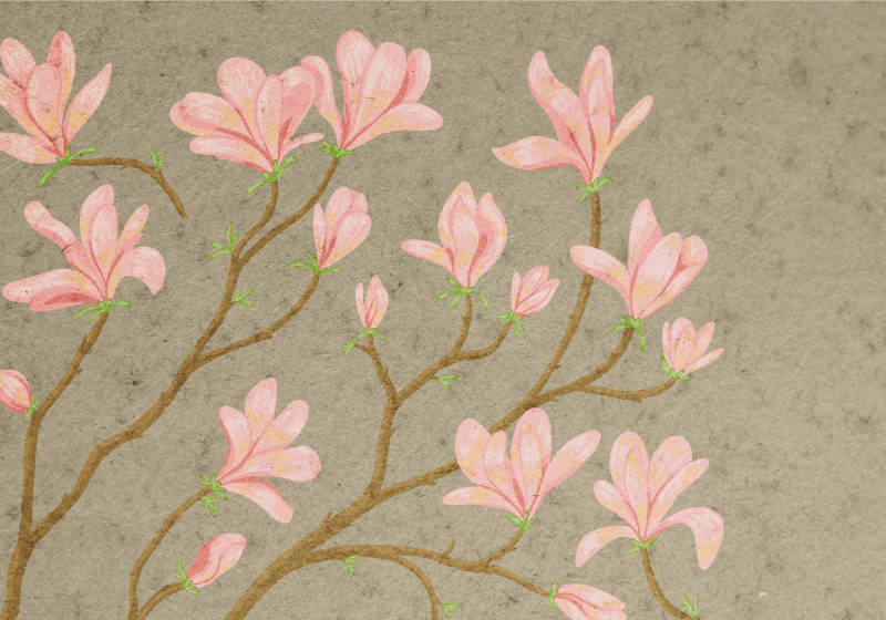 Senoviniai viniliniai kilimas magnolijų stiliaus - „Tenstickers“