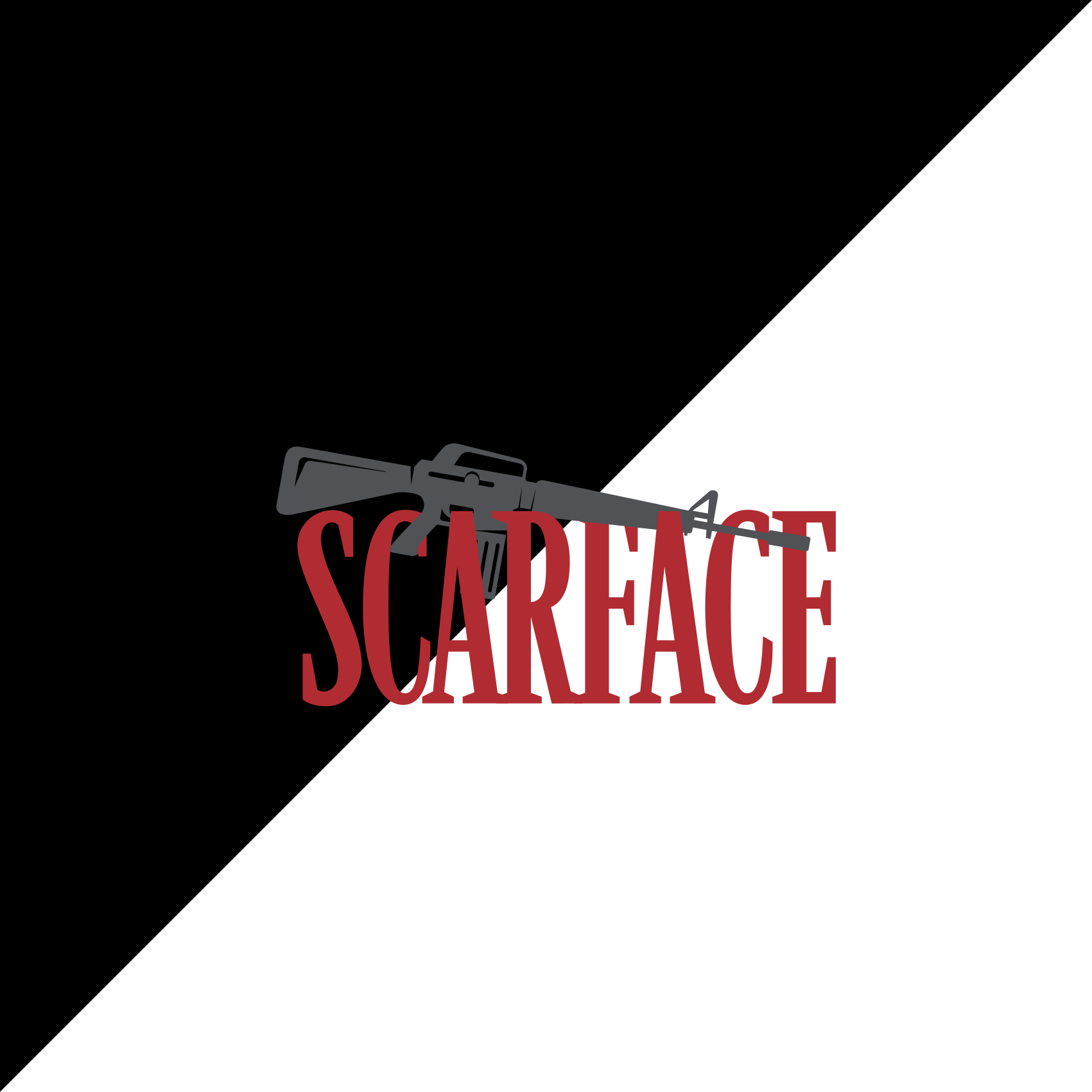 Vinilo kilimėlas su scarface filmo vaizdu ir tekstu - „Tenstickers“
