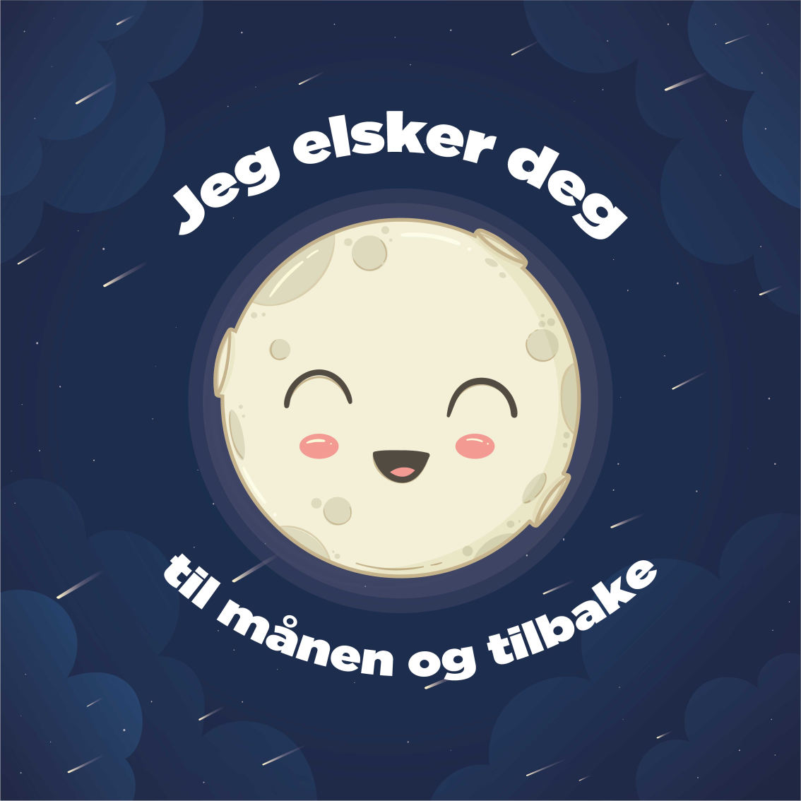 Vinilo kilimėlas su frazėmis aš tave myliu iki mėnulio - „Tenstickers“