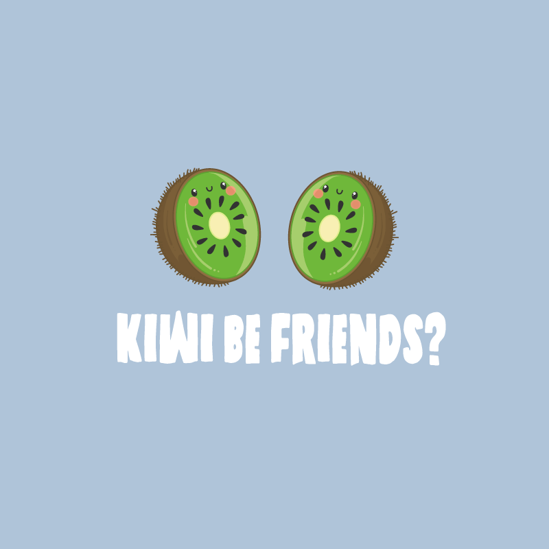 Vinilo kilimėlas su juokingomis frazėmis apie kivius - „Tenstickers“