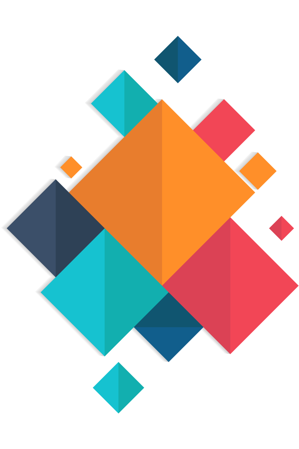 Geometrinis kilimas spalvingais kvadratais - „Tenstickers“