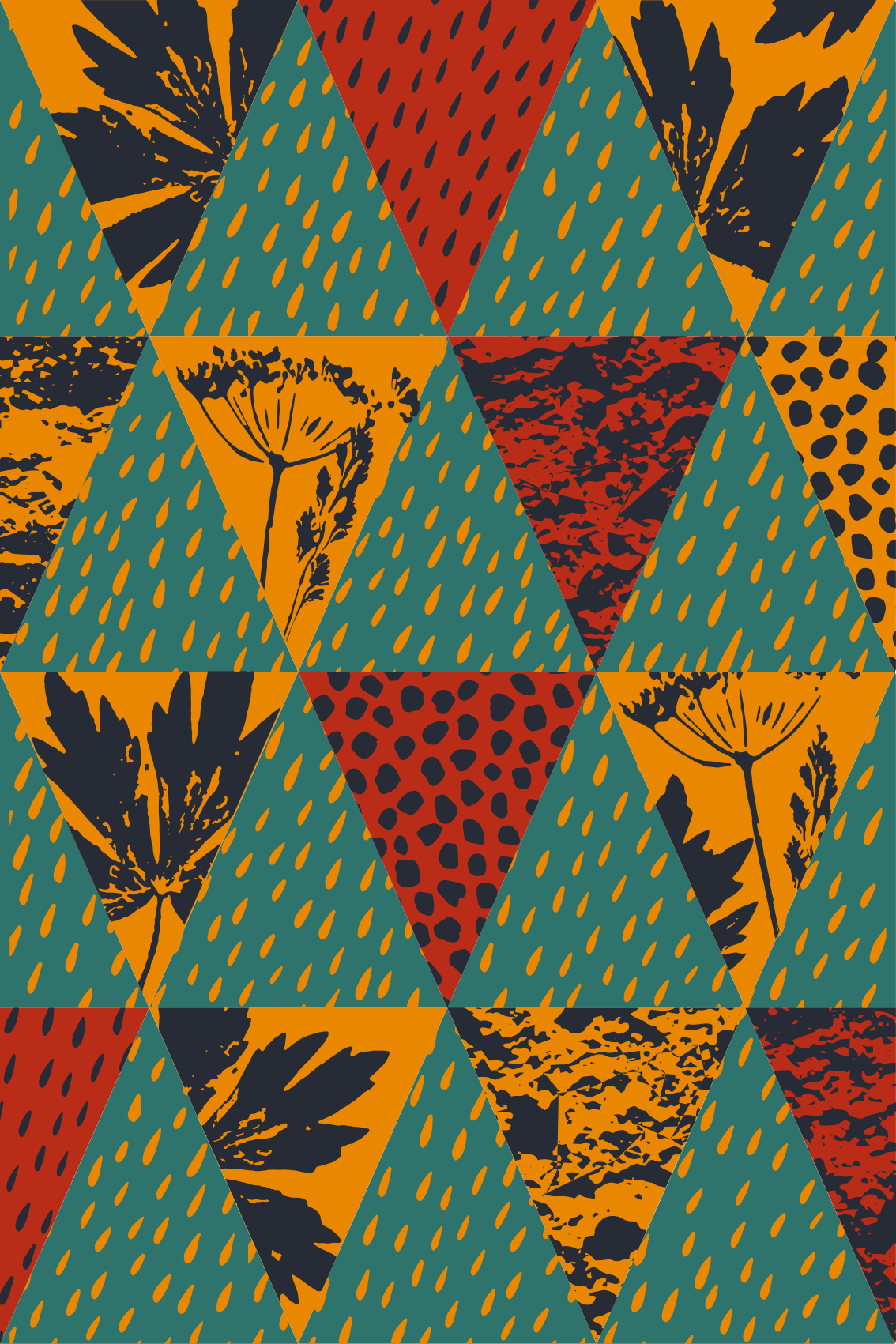 Geometriniai kilimas lietaus geometrinė menas - „Tenstickers“