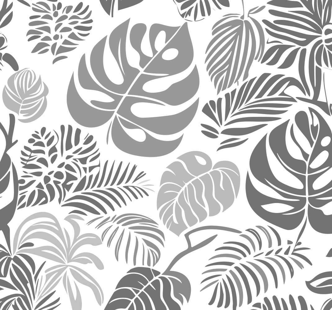 Pilka vinilo kilimėlis monstera lapai - „Tenstickers“