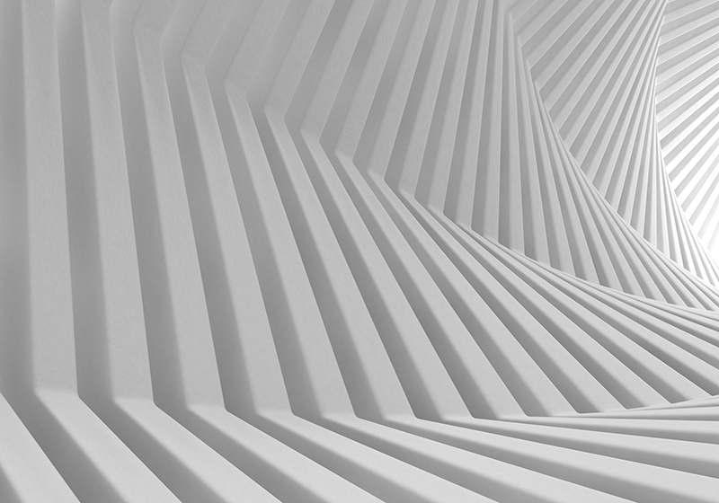 Balta kilimėlė abstrakčios geometrinės bangos - „Tenstickers“