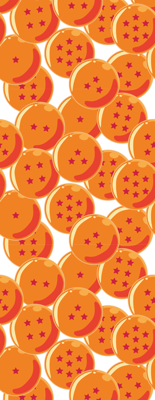 Oranžinės spalvos drakono kamuolio kilimėlis - „Tenstickers“