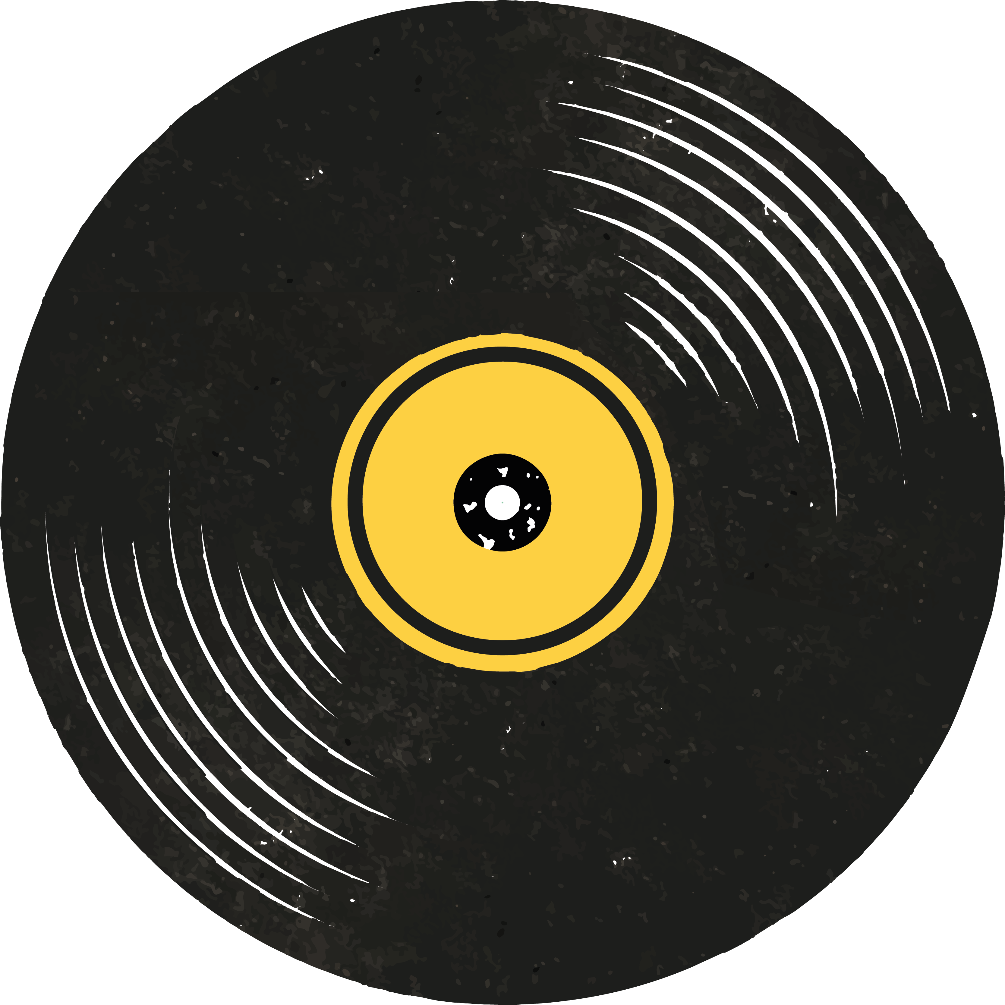 Juodos dizaino vinilo kilimėlias retro vinilo plokštelėms - „Tenstickers“