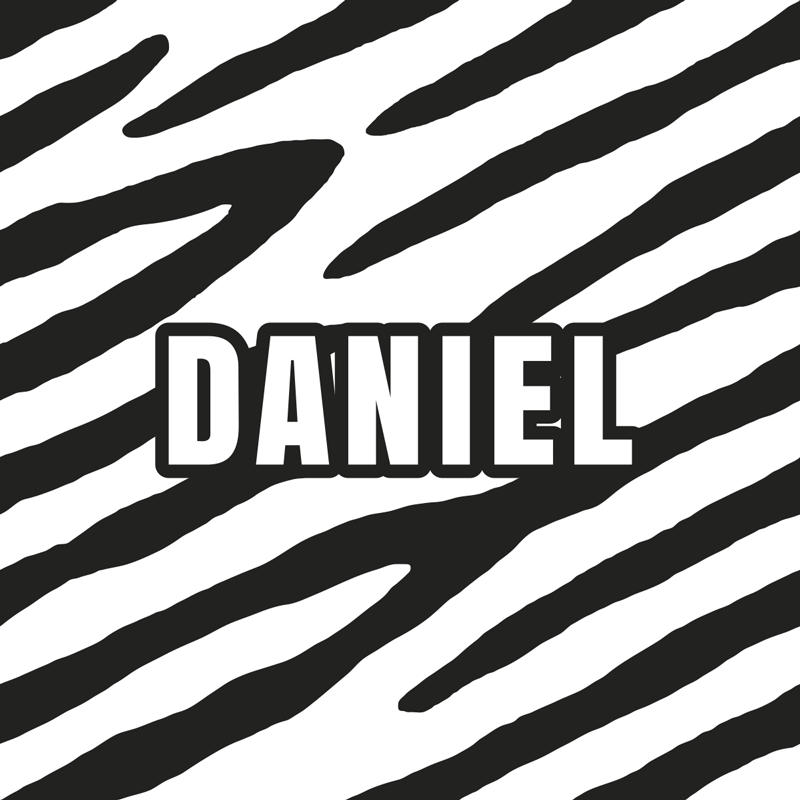 Individualizuotas zebrinis vinilo kilimėlis su pavadinimu - „Tenstickers“