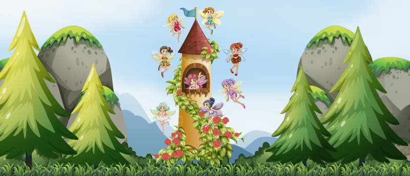 Nuostabus pasakų vinilo kilimėlis kūdikiams - „Tenstickers“