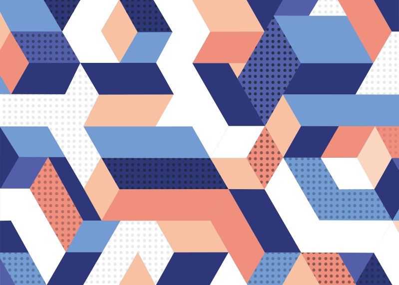 Modernus 3d geometrinis vinilo kilimėlis - „Tenstickers“