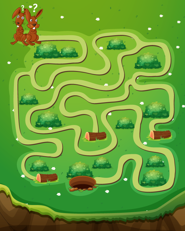 Pasakų vaikams labirintas žaidimas vinilo kilimėlį - „Tenstickers“