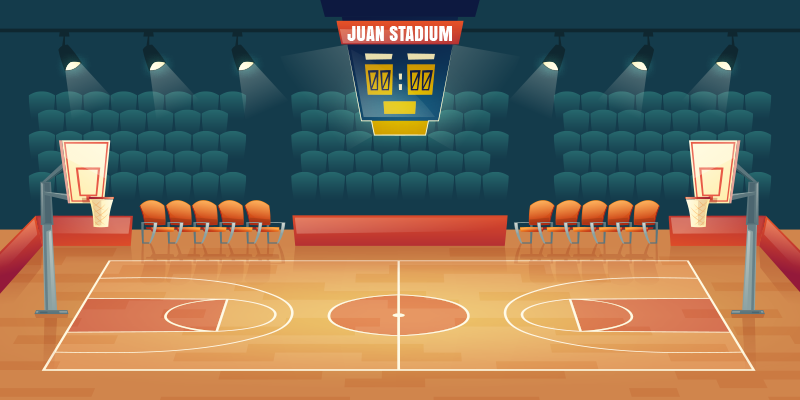 Vinilo kilimėlių krepšinio aikštelė su pavadinimu - „Tenstickers“