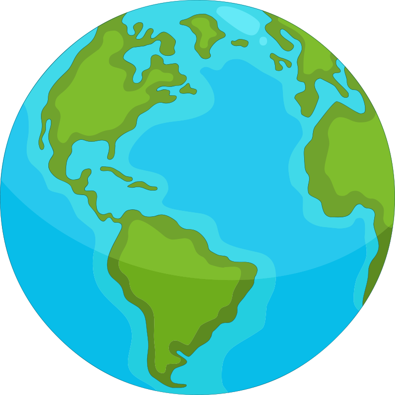 Iliustracinis pasaulio žemėlapis vinilo kilimėlis - „Tenstickers“