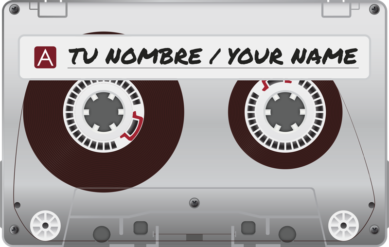 Personalizuota kasetė vinyl kilimėlis su vardu - „Tenstickers“