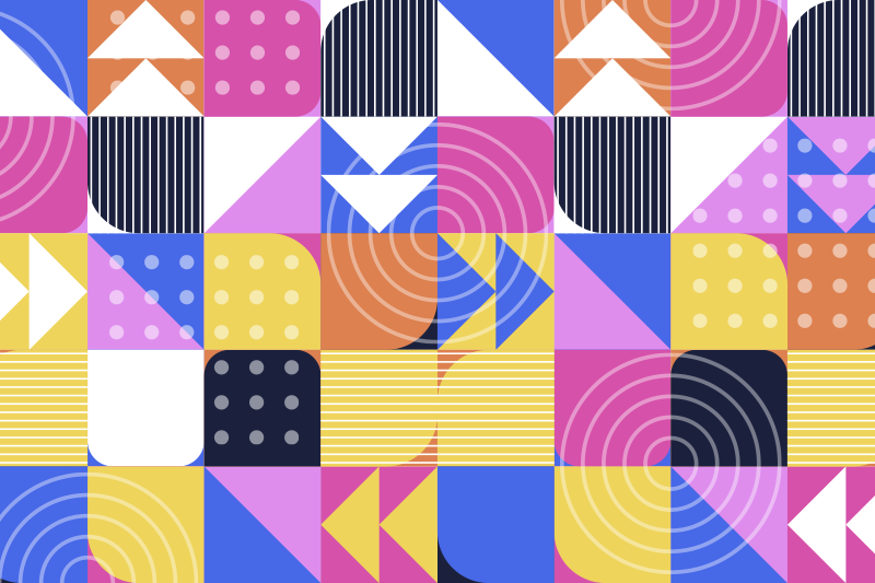 Geometrinių raštų žaismas geometriniai kilimas - „Tenstickers“