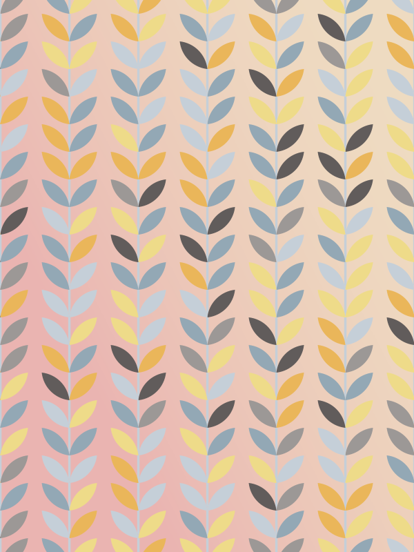 Nuostabus gėlių nordic stiliaus vinilo kilimas - „Tenstickers“