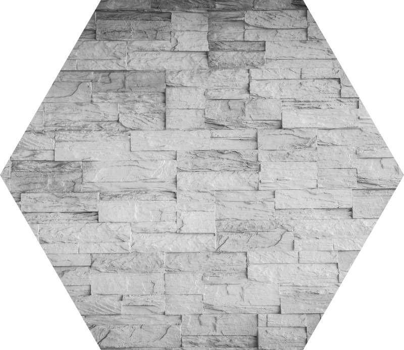 šešiakampės tekstūros akmens vinilo kilimėlis - „Tenstickers“