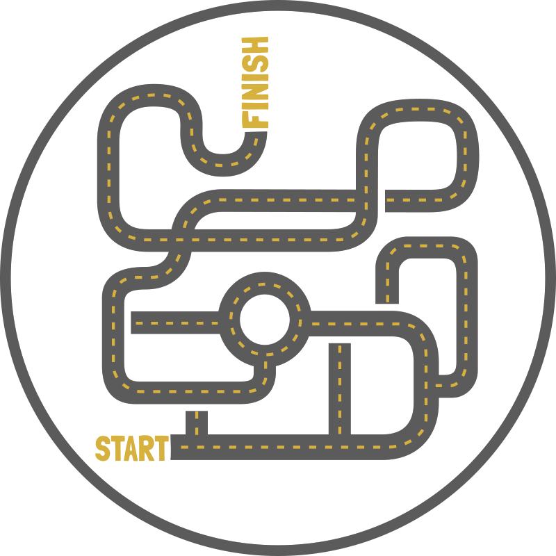 įspūdingas apvalus vaikų vinilo kilimėlis su miestu - „Tenstickers“