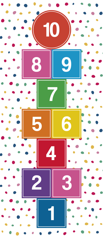 Nuostabūs pastelinių tonų „hopscotch“ žaidimo vinilo kilimėliai - „Tenstickers“