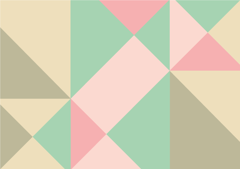 Nuostabus švelnių spalvų geometrinis vinilo kilimėlis - „Tenstickers“