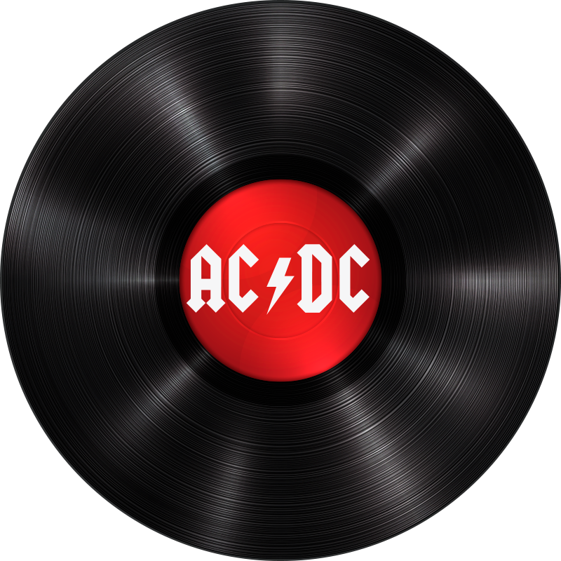 Nuostabus roko muzikos acdc vinilo kilimas - „Tenstickers“