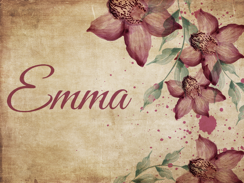 Pritaikytos gėlės vinyl kilimėlis su vardu - „Tenstickers“