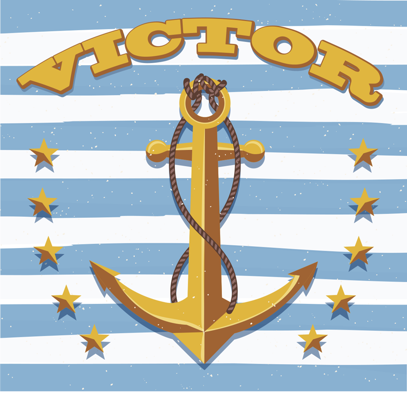 Individualizuotas inkarinis vaikų vinilo kilimėlis su pavadinimu - „Tenstickers“