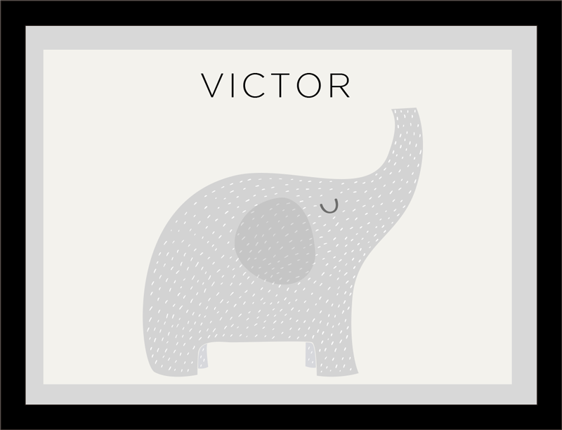 Suasmenintas dramblys vinyl kilimėlis su vardu - „Tenstickers“