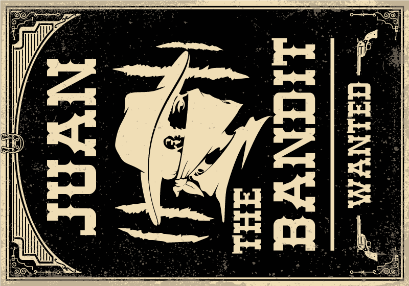 Banditas su vardu vinilo kilimėlis su vardu - „Tenstickers“