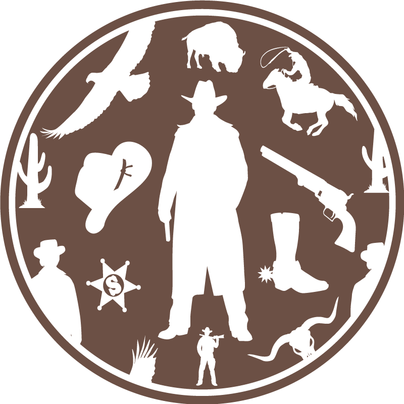 Kaubojus ir arkliai. Vaikų vinilo kilimėlis - „Tenstickers“