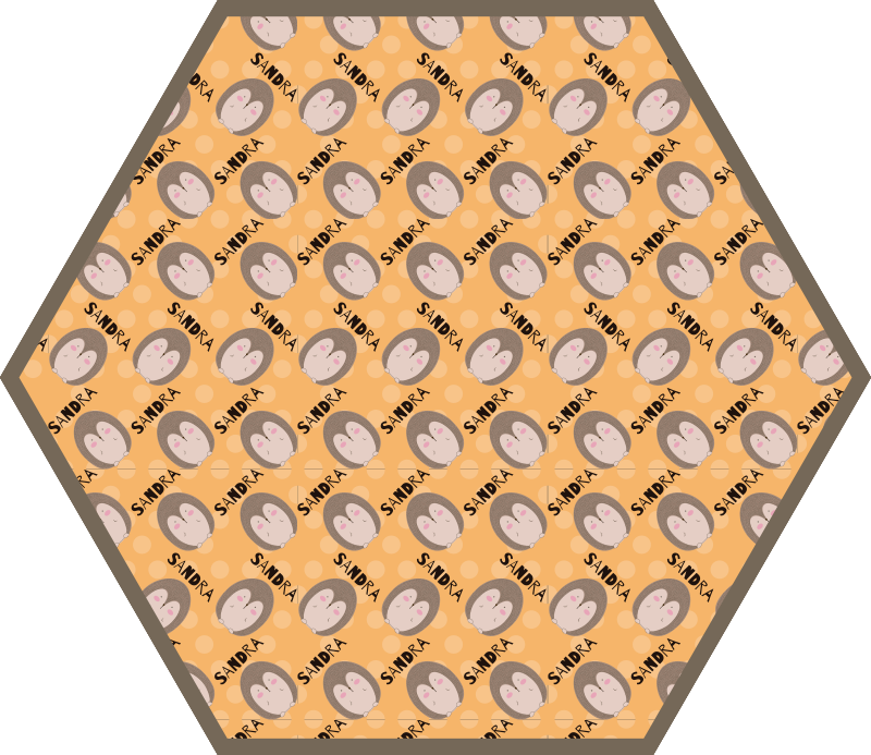 Suasmenintos širdelės vinyl kilimėlis su vardu - „Tenstickers“