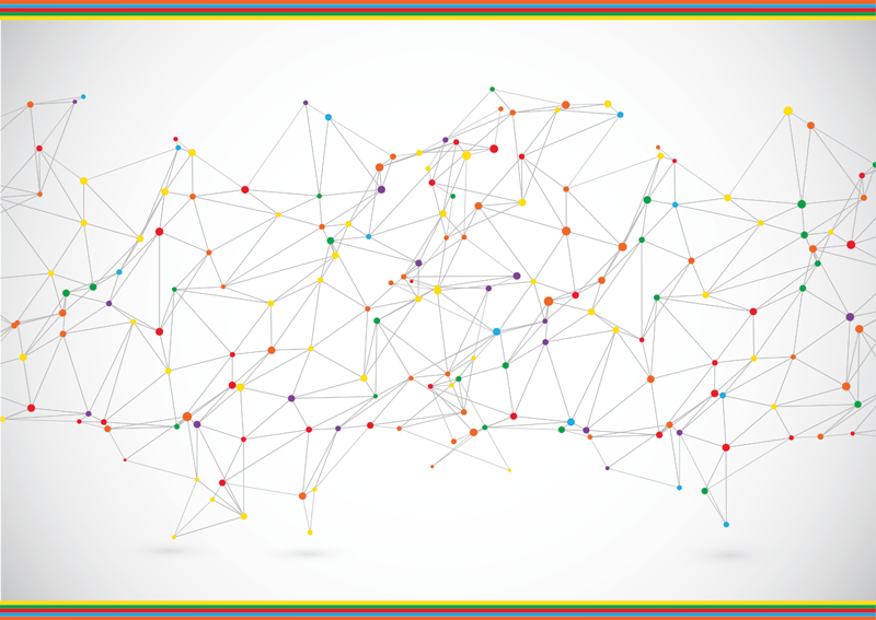 Spalvingi susieti taškai šiuolaikinis vinilo kilimas - „Tenstickers“