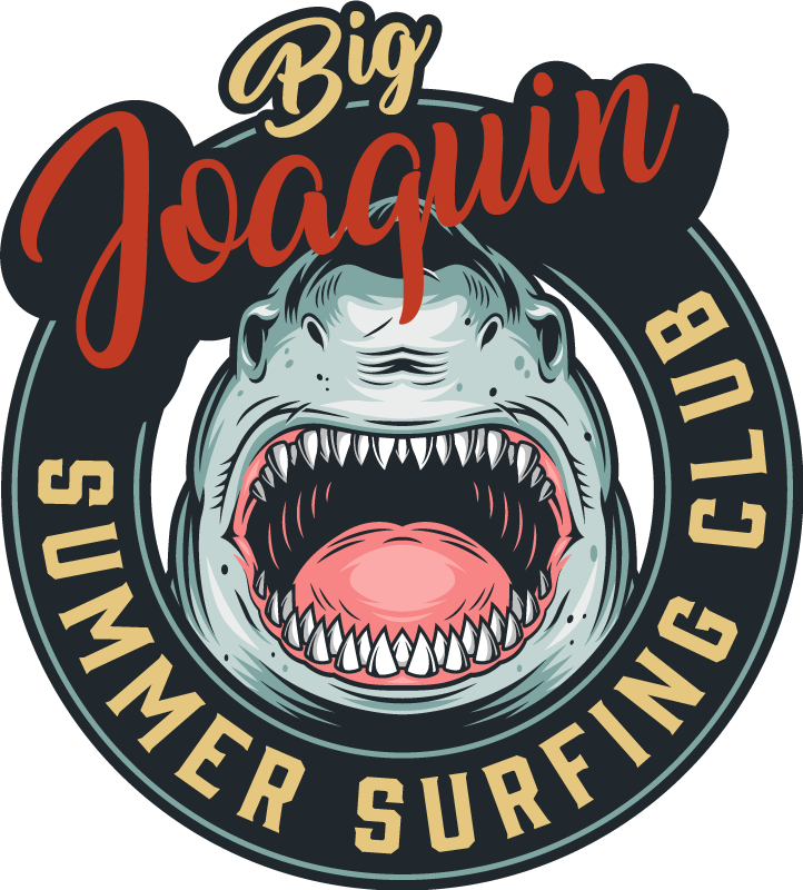 Ryklio banglenčių emblema vinyl kilimėlis su vardu - „Tenstickers“